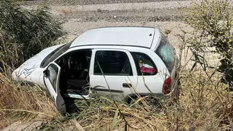 Germencik’te direksiyon başındaki sürücü için mucizevi kurtuluş