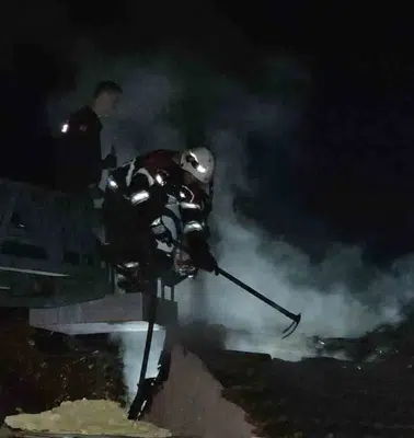 Nazilli'de soba dehşeti: Baba çocuklarını alevlerin arasından son anda kurtardı