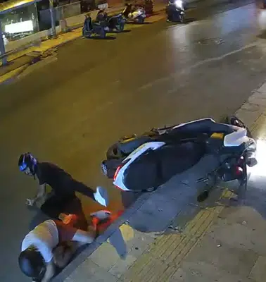 Bodrum'da motosikletlerin çarpışma anı saniye saniye kaydedildi