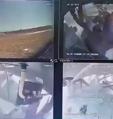 Manisa'daki feci kazanın güvenlik kamerası görüntüleri dehşeti gözler önüne serdi