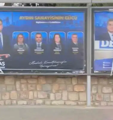 Aydın Sanayi Odası seçimlerinde çirkin saldırı: Başkan Maraş'ın afişlerini hedef aldılar