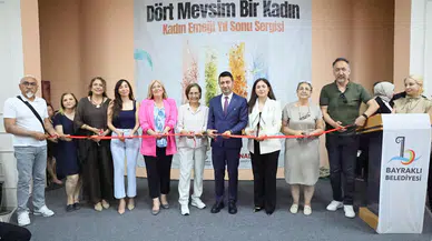 Bayraklı'nın üreten kadınları eserlerini sergiledi