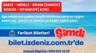 İZDENİZ'den Ege Adaları'na kolay ulaşım: Yeni turizm hizmetiyle feribot biletleri satışta!