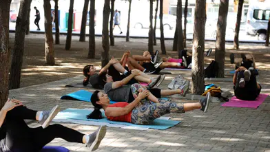 Açık havada sabah sporu keyfi başlıyor