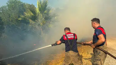 Menemen'de yangına hızlı müdahale
