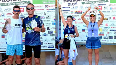Çeşmeli sporcular Chios Yarı Maratonu’na damga vurdu
