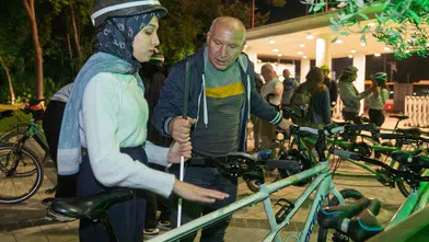 Görme engelliler Kültürpark’ta pedal çevirdi