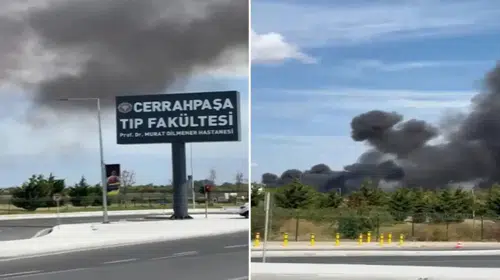 Cerrahpaşa Tıp Fakültesi'nde yangın paniği, itfaiye ekipleri hızla müdahale etti