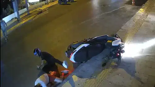 Bodrum'da motosikletlerin çarpışma anı saniye saniye kaydedildi