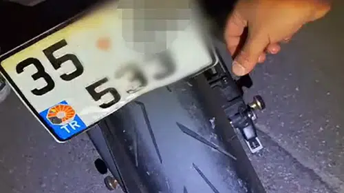 Manisa'da motosiklet sürücüsüne ağır fatura: Katlanır plaka ve abartı egzoz affedilmedi