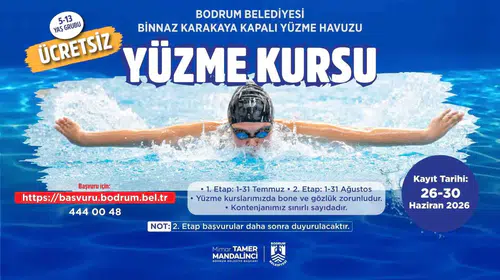 Bodrum'da minik kulaçlar için geri sayım başladı: Ücretsiz kurs kayıtları açıldı