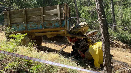Kütahya'da orman yolunda acı kaza: Traktör devrildi, bir kişi hayatını kaybetti