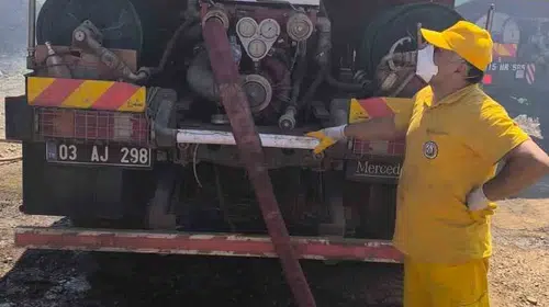 Afyon’dan Muğla’ya umut taşıdılar: Şuhut ekipleri alevlerin önünde siper oldu