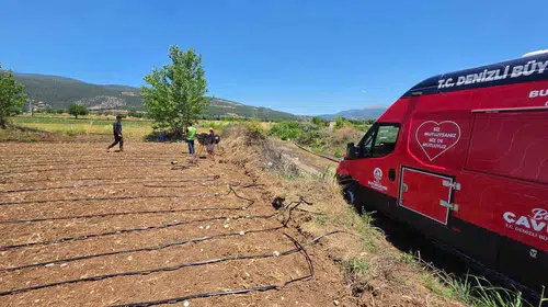 Kavurucu sıcaklarda tarlada ter dökenlere belediye desteği: İkram filosu Beyağaç yolunda