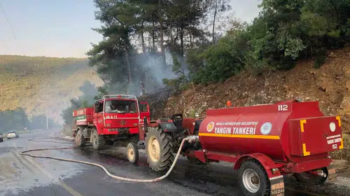Menteşe’de ormanlık alanda korkutan yangın: Ekipler alevleri büyümeden durdurdu