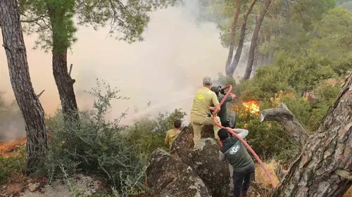 Çine’de alevlerle amansız yarış: Ekiplerin ikinci gün mesaisi sürüyor