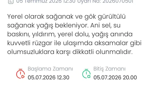 Denizli'de meteorolojiden kritik uyarı: Pazar günü için sarı alarm verildi