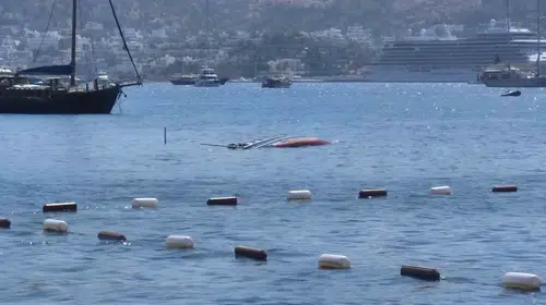 Bodrum'da sessiz veda: Lüks yelkenli sabah saatlerinde sulara gömüldü