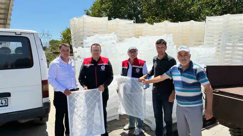 İncirliova’da incir üreticisine hijyen desteği: 650 kerevet dağıtıldı