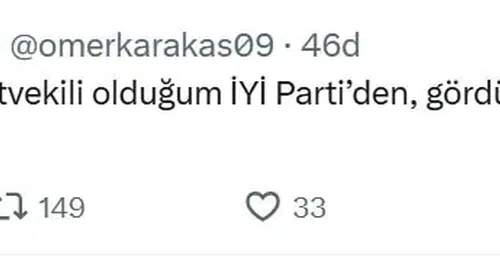 İYİ Parti’de sürpriz ayrılık: Ömer Karakaş milletvekilliği görevinden istifa ettiğini açıkladı