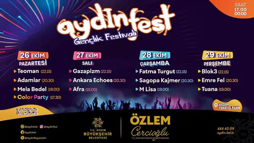 Aydın’da Cumhuriyet coşkusu dört gün sürecek: Dev isimler festivalde buluşuyor