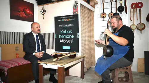 Aydın’da unutulmaya yüz tutmuş sanatın ustasına yakın markaj: Vali Varol atölyeye konuk oldu