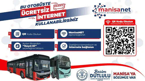 Manisa'da yolculuklar artık daha hızlı: Belediye otobüslerinde kesintisiz internet dönemi başladı