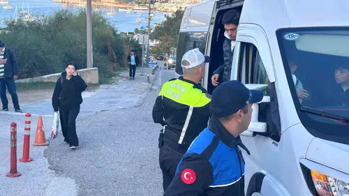 Bodrum yollarında okul servisi mesaisi: Öğrenciler için tam güvenlik denetimi