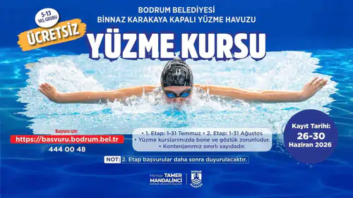 Bodrum'da minik kulaçlar için geri sayım başladı: Ücretsiz kurs kayıtları açıldı
