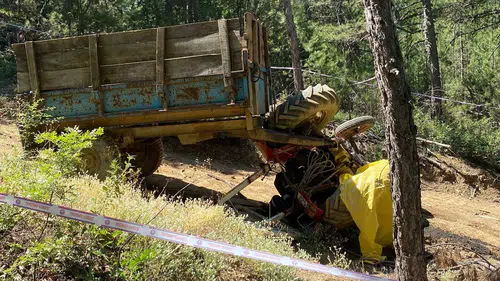 Kütahya'da orman yolunda acı kaza: Traktör devrildi, bir kişi hayatını kaybetti