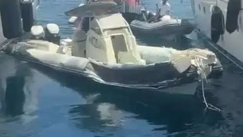 Bodrum'da korku dolu anlar: Temizlik yaparken kontrolden çıkan bot rıhtıma çakıldı