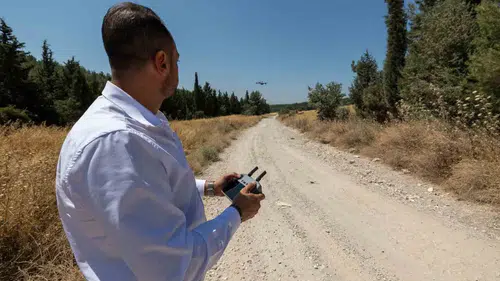 İzmir'de kaçak hafriyat dökümüne gökyüzünden yakın takip
