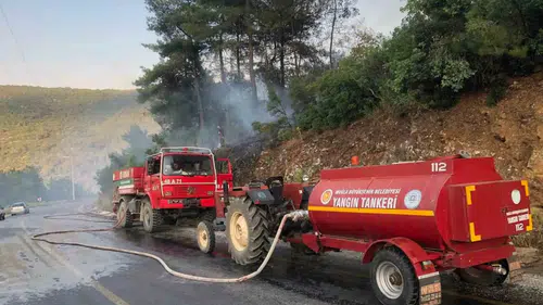 Menteşe’de ormanlık alanda korkutan yangın: Ekipler alevleri büyümeden durdurdu