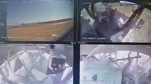 Manisa'daki feci kazanın güvenlik kamerası görüntüleri dehşeti gözler önüne serdi