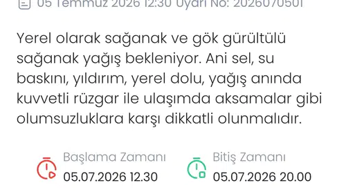 Denizli'de meteorolojiden kritik uyarı: Pazar günü için sarı alarm verildi
