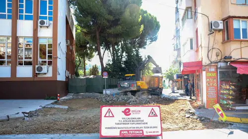 Efeler’de ulaşım seferberliği: Adliye yanındaki cadde baştan aşağı yenileniyor