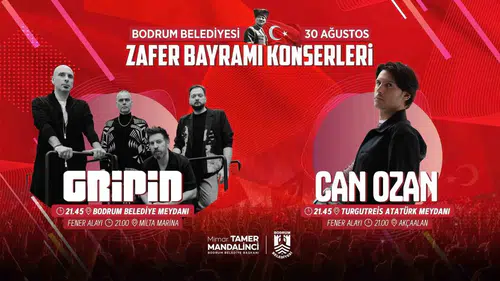 Zafer Bayramı’nda İki Ayrı Noktada Büyük Kutlama: Sahne Gripin ve Can Ozan’da