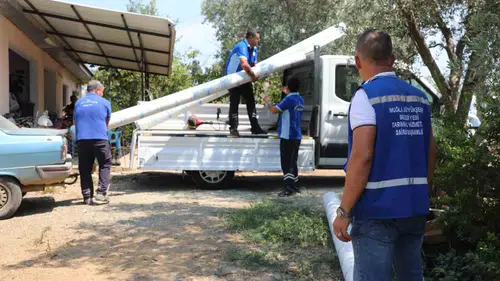 Köyceğiz'de selin vurduğu seralar için Büyükşehir'den üreticiye nefes aldıran hamle