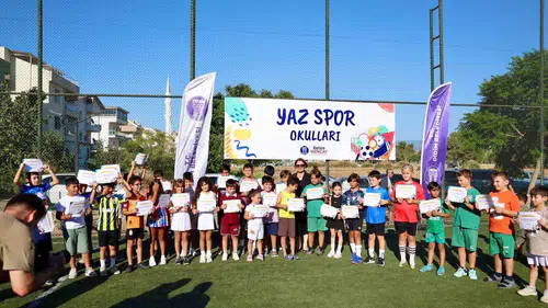 Didim’de spor dolu yazın finali: Genç yetenekler sertifikalarıyla gururlandı