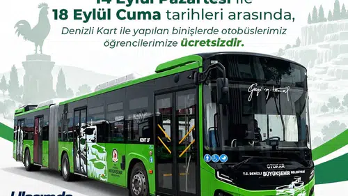 Denizli'de öğrencilere ulaşım jesti: Okul yolunda 5 gün boyunca ücretsiz seyahat