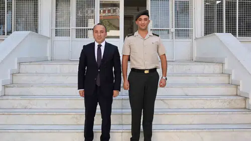 Çine’de askerlik şubesinde görev değişimi: Kaymakam Erdoğan’dan ziyaret
