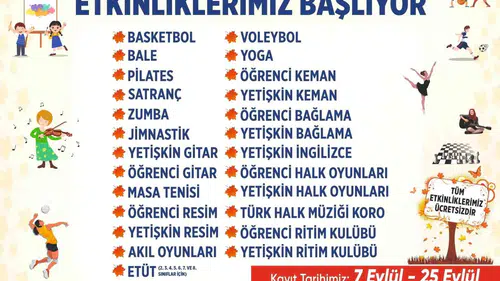Aydın'da sanat ve spor dolu bir sezon başlıyor: Kayıtlar için geri sayım başladı