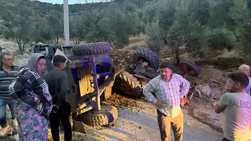 Bozdoğan'da tarım aracı kaza yaptı: Sürücü hastanelik oldu