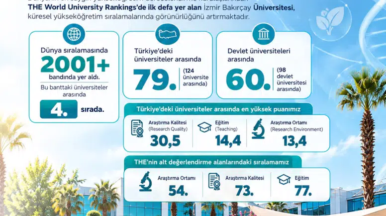 İzmir Bakırçay Üniversitesi THE World University Rankings 2027 Sıralamalarında