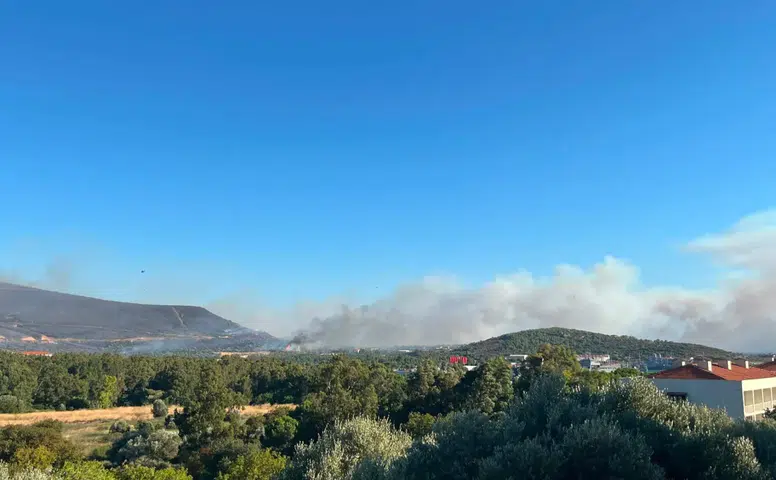 Foça'daki orman yangını için ekipler seferber oldu
