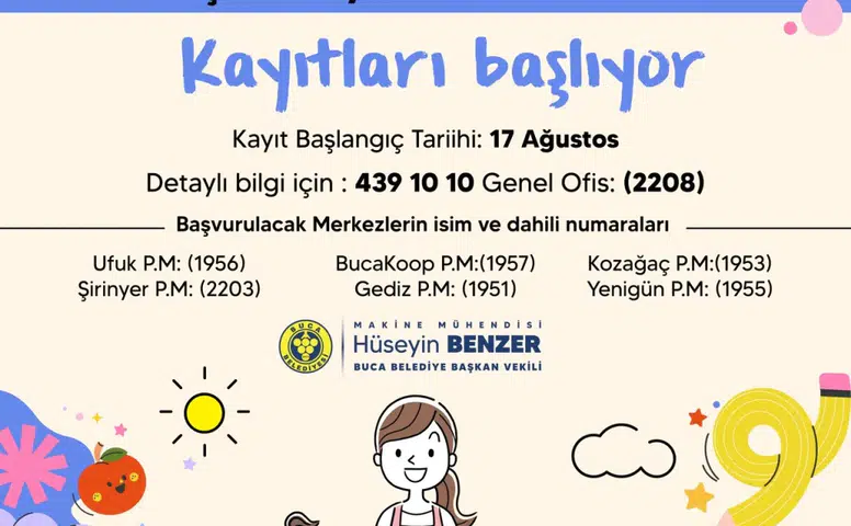 Buca Belediyesi Pırlanta Çocuk Aktivite Merkezlerinde kayıtlar başlıyor