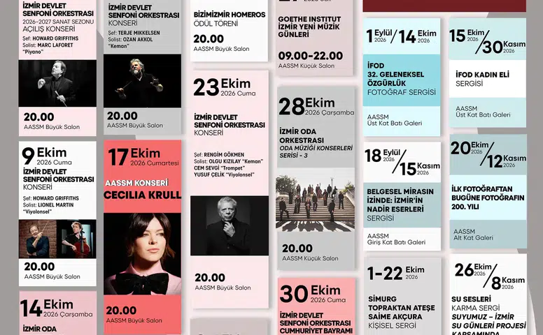 Ekim ayında müzikten sergiye dopdolu program
