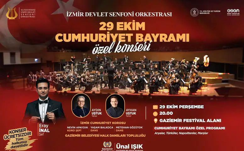 Gaziemir, Cumhuriyet Bayramı’nı senfoni konseriyle kutlayacak