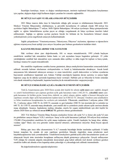 Tüm Emekliler Sendikası Meclis'e seslerini duyurmak için alandaydı