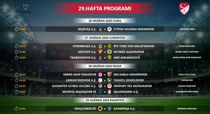 Lig fikstürü belli oldu